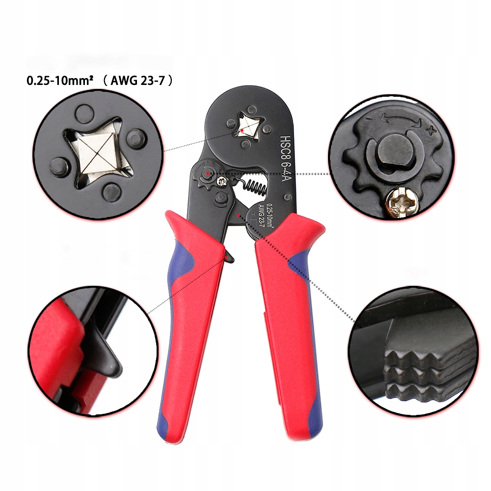 ZACISKARKA PRASKA SPRZET WARSZTATOWY 0.25-10mm2+ZACISKOW RUROWYCH 1900SZT Marka bez marki