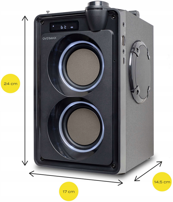 BEZPRZEWODOWY GŁOŚNIK BLUETOOTH PILOT USB SD RADIO Model soundbeat 5.0