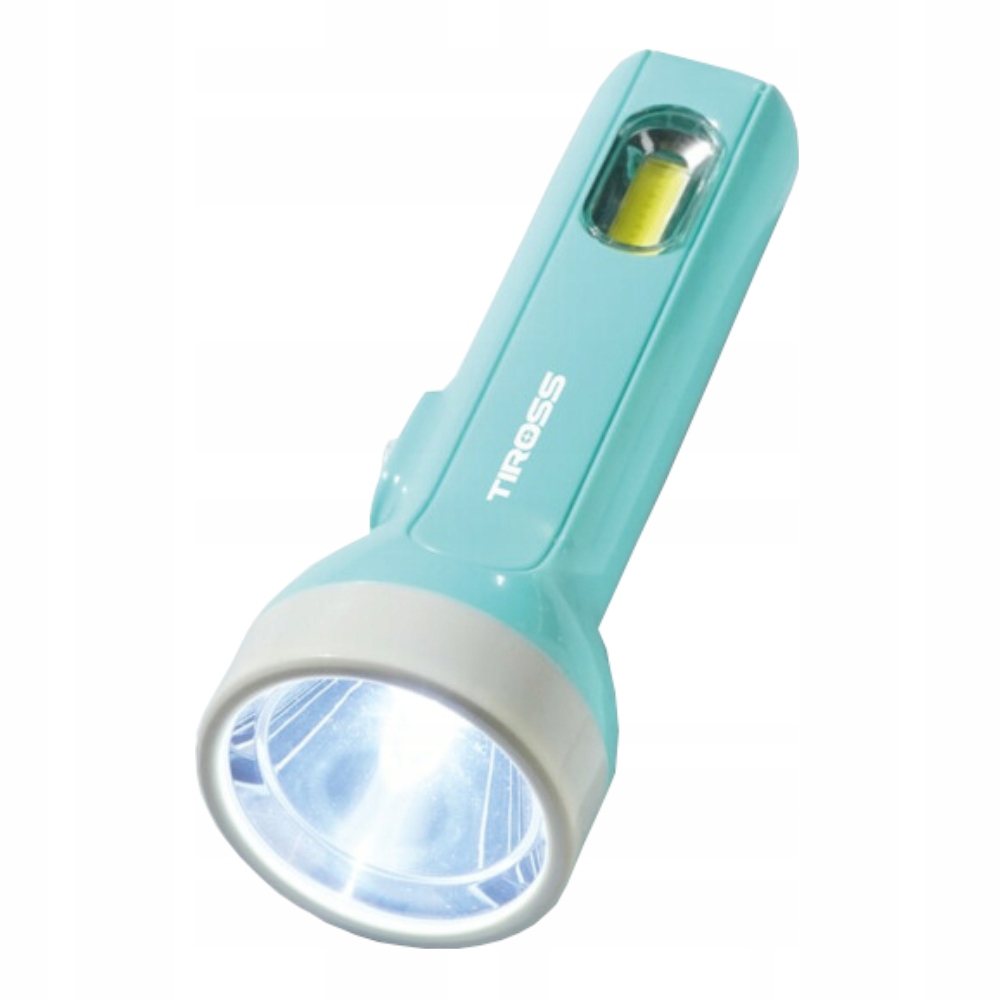 Latarka LED klasyczna ręczna 2xAA R6 1W+COB 2 tryby latarka lampka