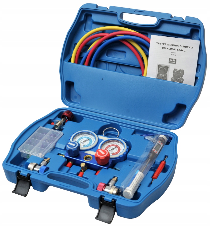 MIERNIK TESTER NAPELNIANIA KLIMATYZACJI R1234YF Producent code BASS POLSKA ZESTAW BP 3642