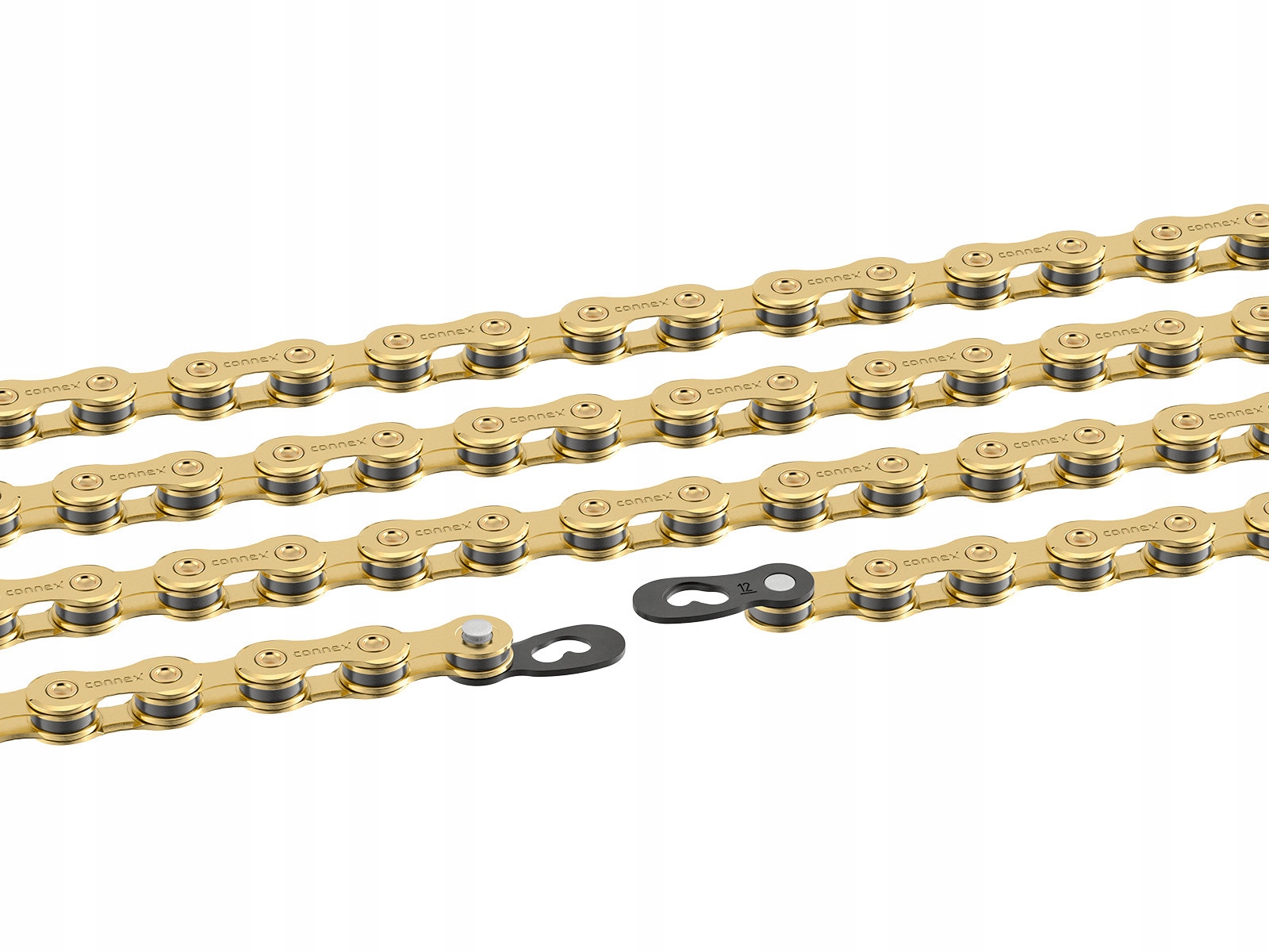 Řetěz Wippermann Connex 12sG zlatý ocel 126 článků, spojka conneX link