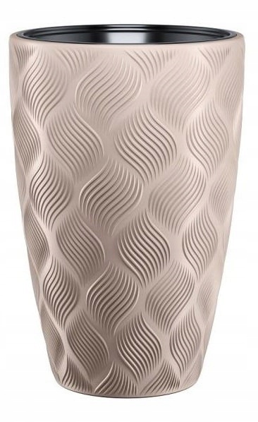 

Doniczka Flow Slim 30 szaro-beżowa Form-plastic