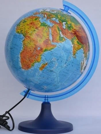 Podświetlany Globus Fizyczny dla Dzieci 250 mm dla Małego ODKRYWCY Fajny