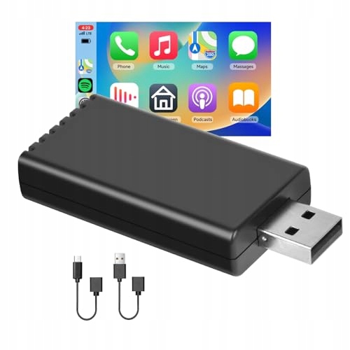 Podofo Bezdrátový automobilový adaptér Apple Carplay Usb-a Usb-c 2024