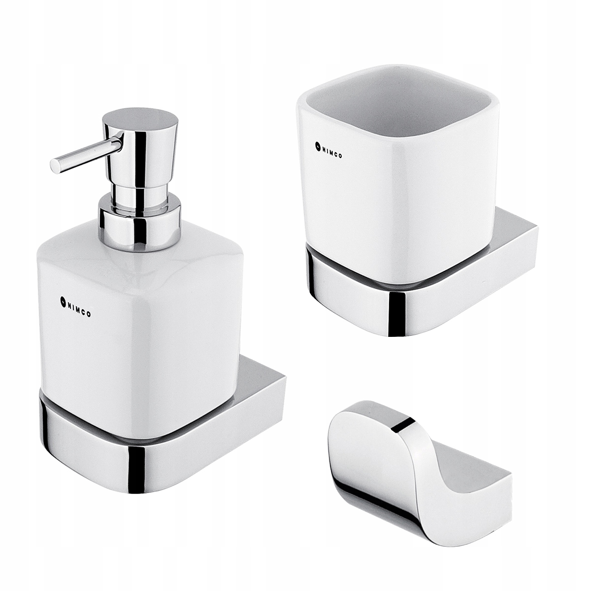 Nimco Sada doplnkov do kúpeľne na stenu, nerez, patent design Nk set-31K-26
