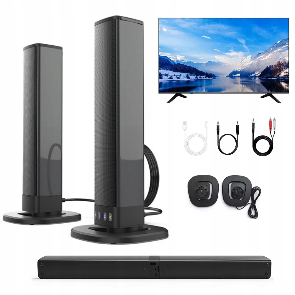 2V1 Bluetooth Soundbar Odnímatelný Reproduktor Rgb Televizor Usb Hdmi