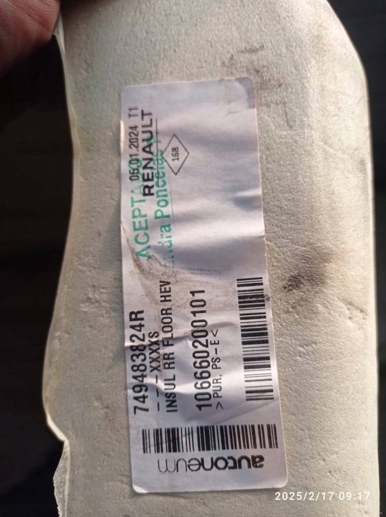 Insonorisation MATA PIANKA Sol RENAULT RAFALE