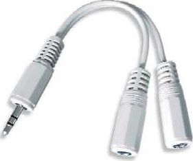 Kabel Gembird Jack 3.5mm Jack 3.5mm x2 0.1m biały (CCA415W)