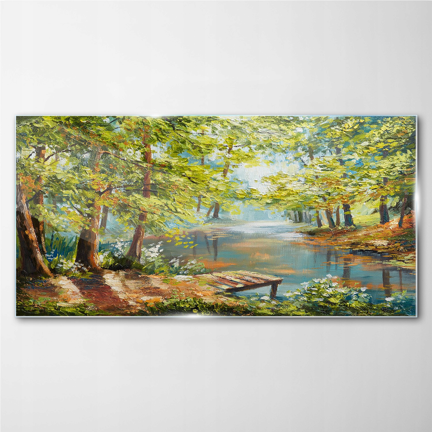 

Foto-obraz szklany Przyroda las rzeka 100x50 cm