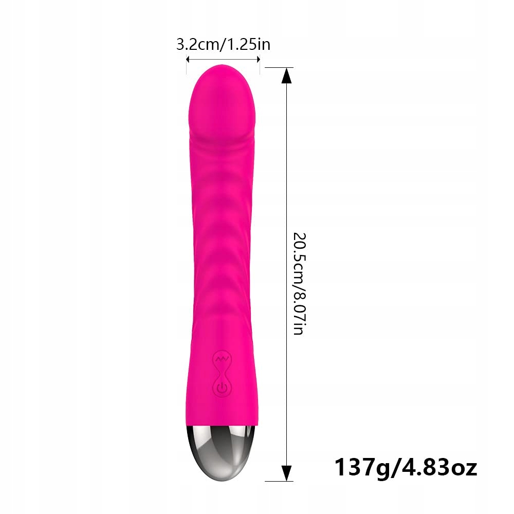G-PUNKT Wibrator Klasyczny Realistyczny Dildo i Wibrator Analny Silikonowy — miniatura 4