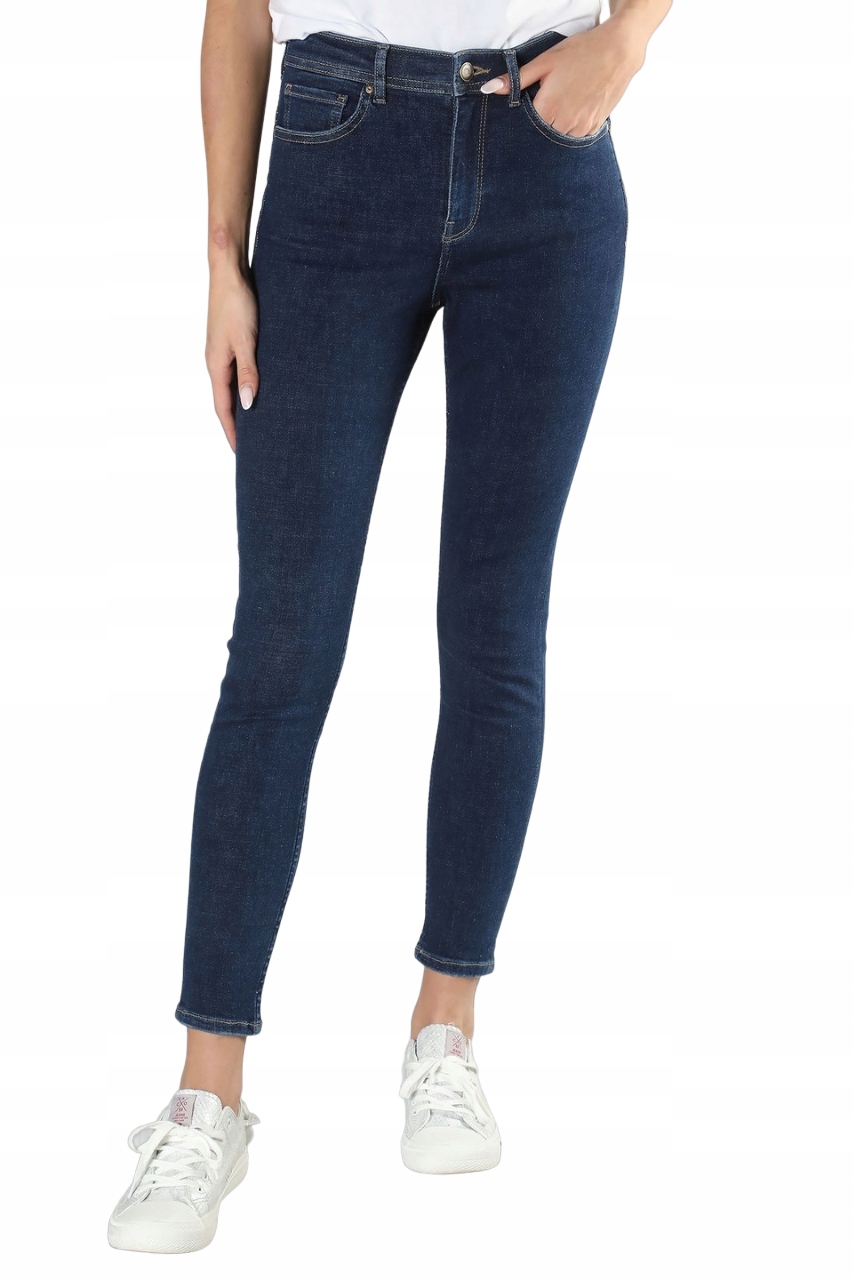 Kalhoty s vysokým pasem Úzké Nohavice Cross Jeans Judy Dámské džínové kalhoty 24/32