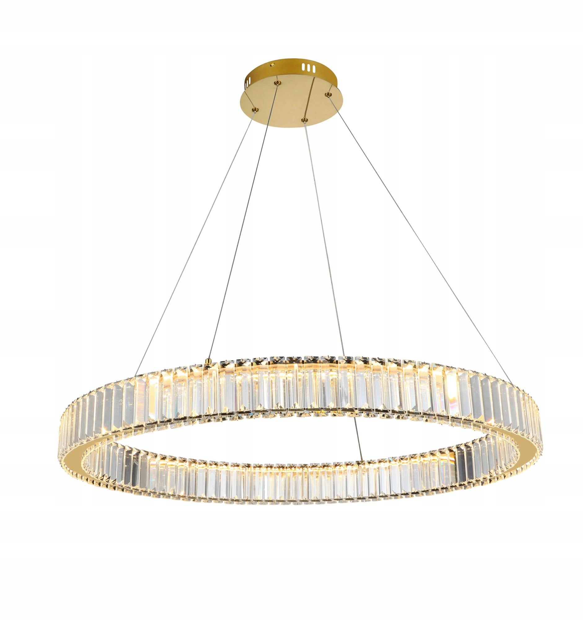 Úžasná zlatá lampa Spark Pendant 80, reprezentativní křišťálový Ring