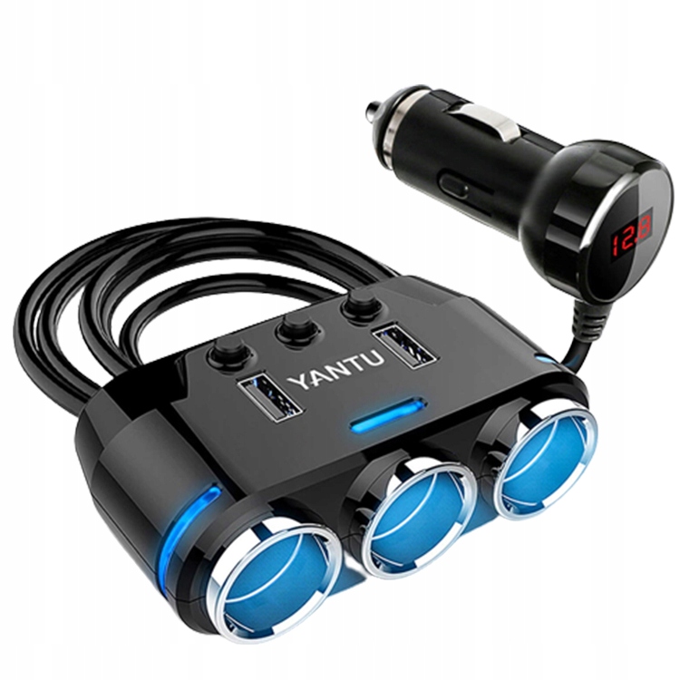 ROZDZIELACZ GNIAZDKA ZAPALNICZKI 2X USB ŁADOWARKA