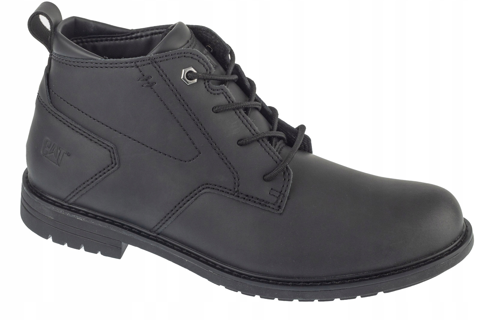 Pánské kožené kotníkové Kotníkové Boty Caterpillar Staten Chukka [44], černé