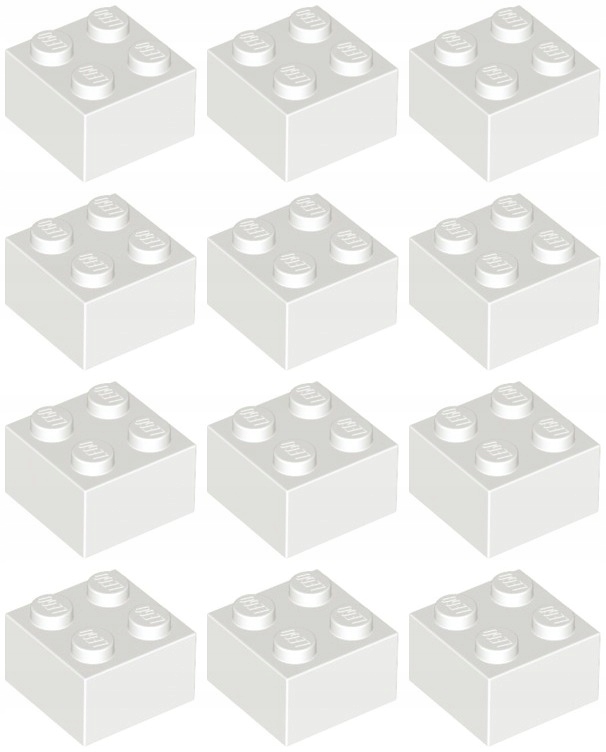 

Lego 3003 Klocek 2x2 biały Nowy (15g) 12 szt.
