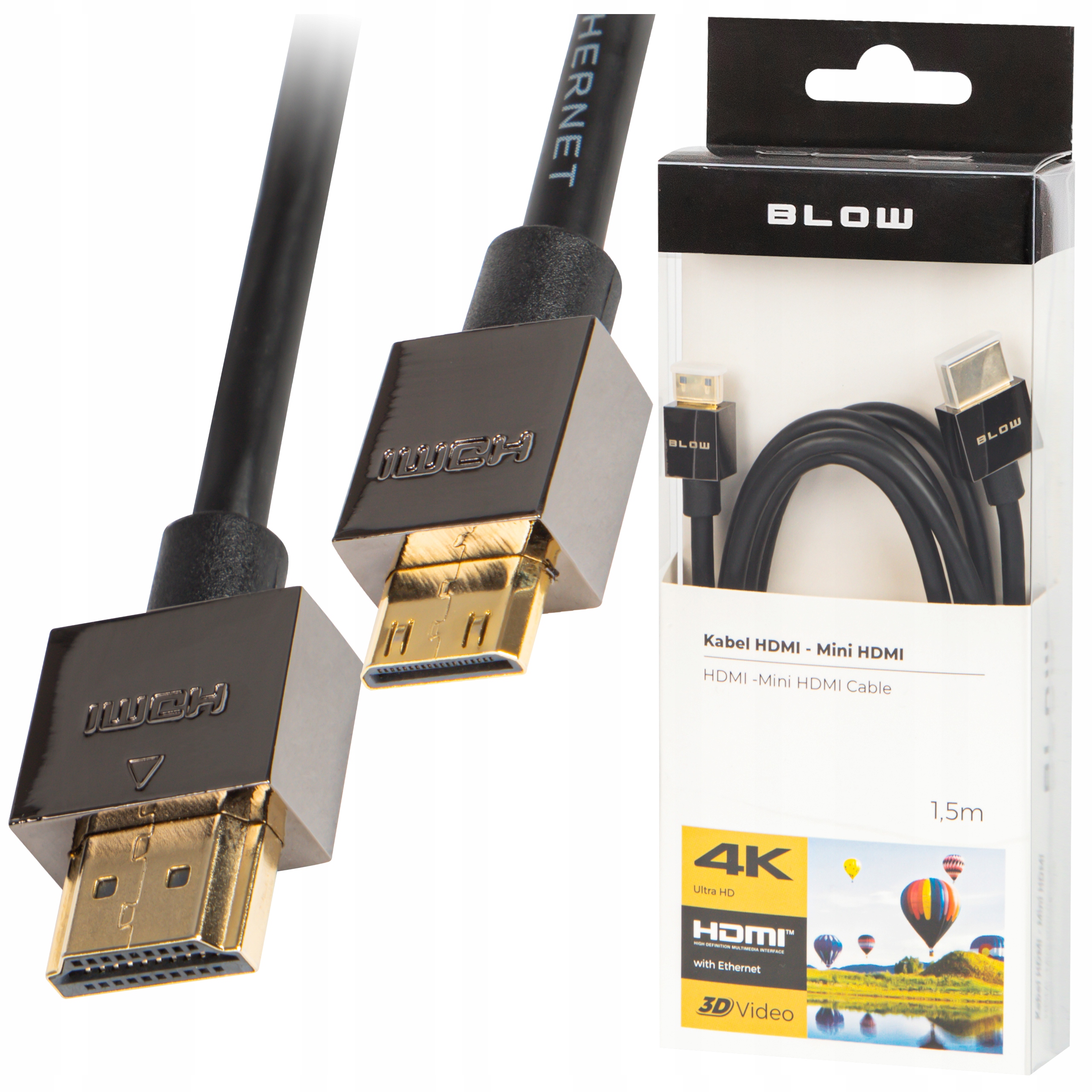 Kabel Blow SILVER HDMI - mini HDMI 1,5 m