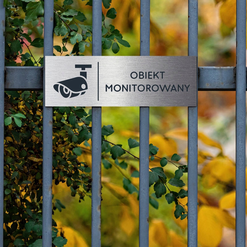 Tabliczka OBIEKT MONITOROWANY 30x10 cm DIBOND Kod producenta xZ9ABkpko3