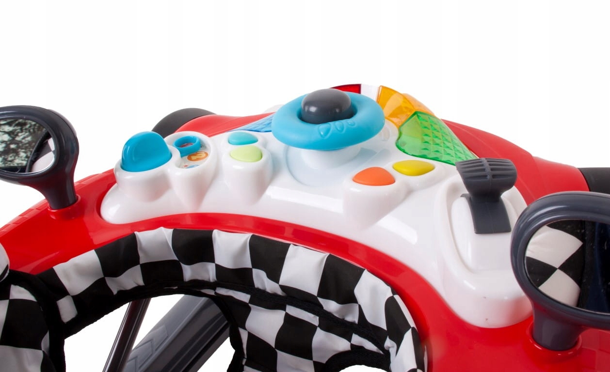 Interaktywny chodzik dla dzieci wyścigówka czerwono czarny Marka Sun Baby