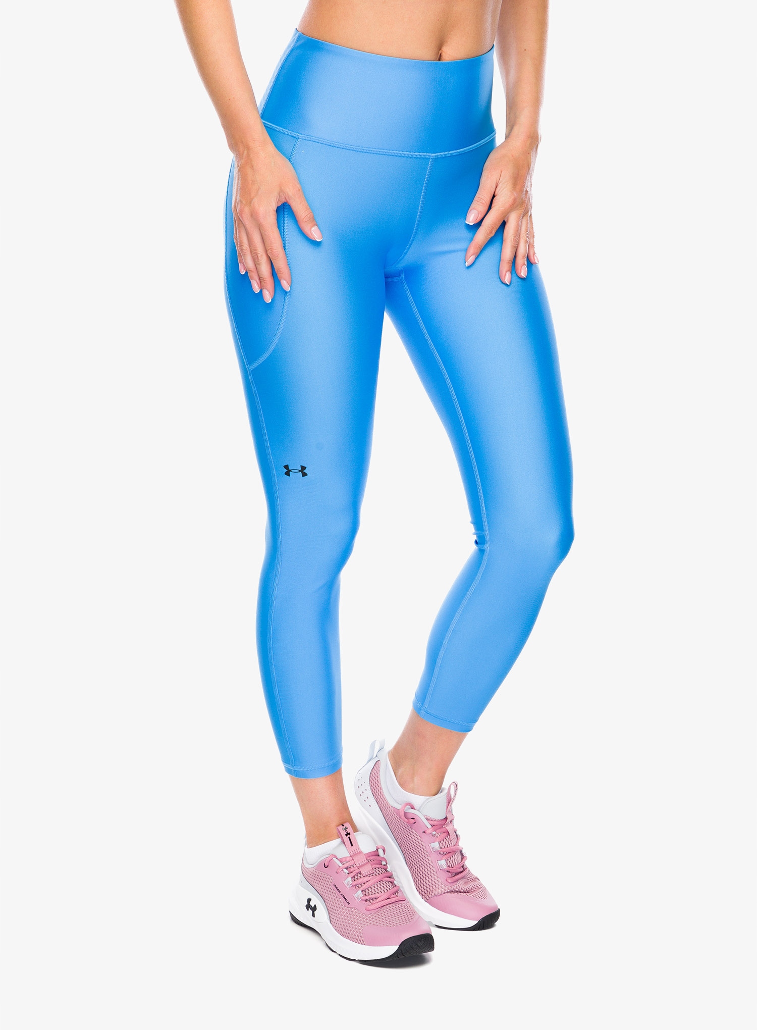 Dámské legíny Under Armour Hg Armour Hi Ankle Leg virální modrá/černá XL