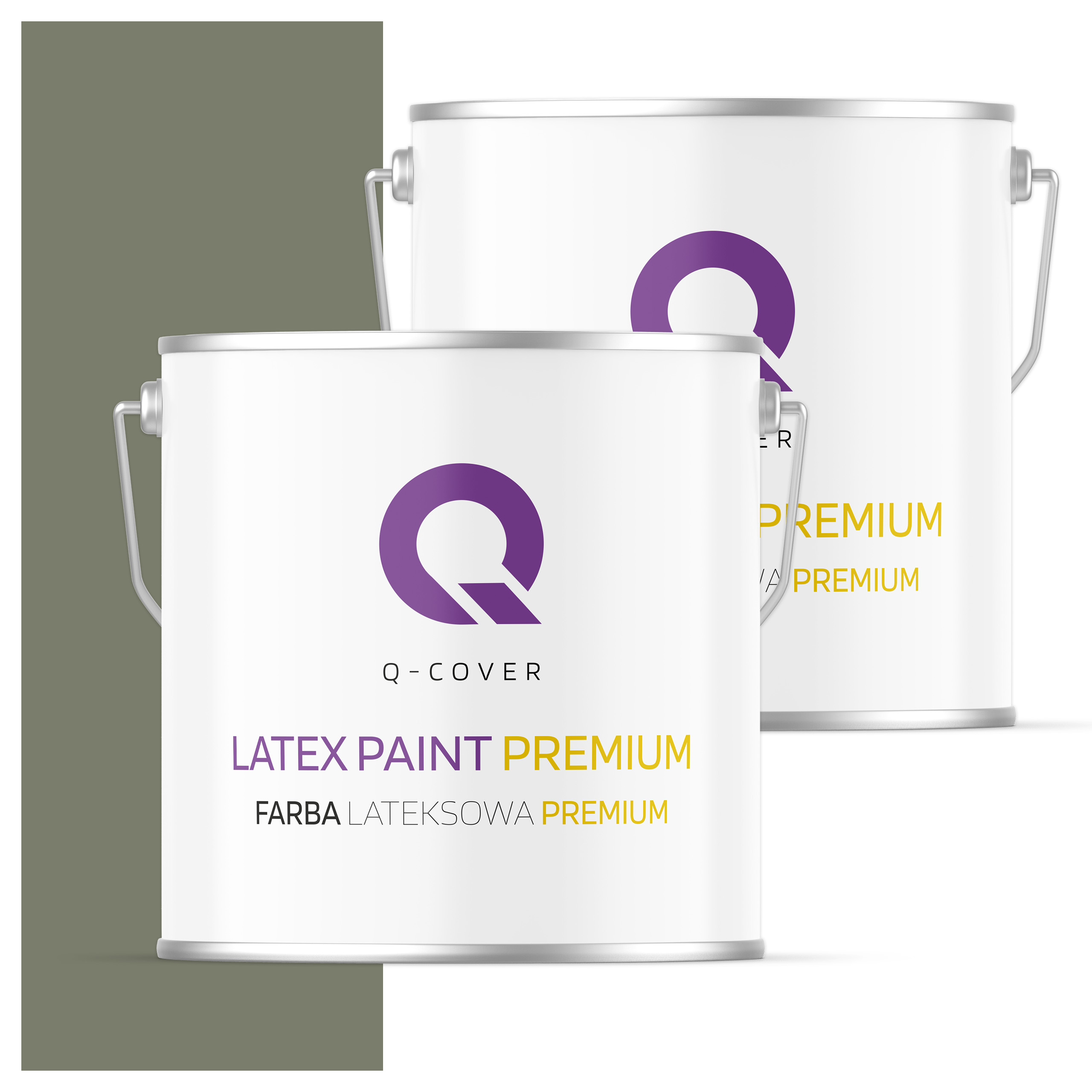 Farba odolná voči škvrnám Umývateľná na steny stropov 5L Hlboká matná Khaki tmavá