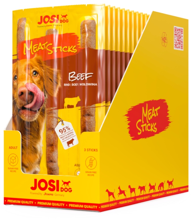 Levně JosiDog Meat Stick hovězí psí pamlsek 20x33 g