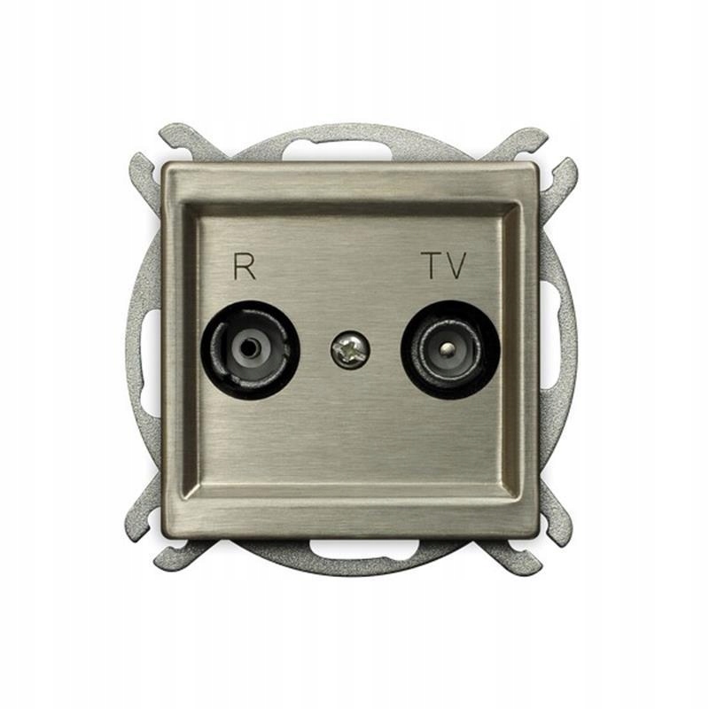 Ospel Sonáta nová stříbro – koncová Rtv zásuvka GPA-RMK/m/44