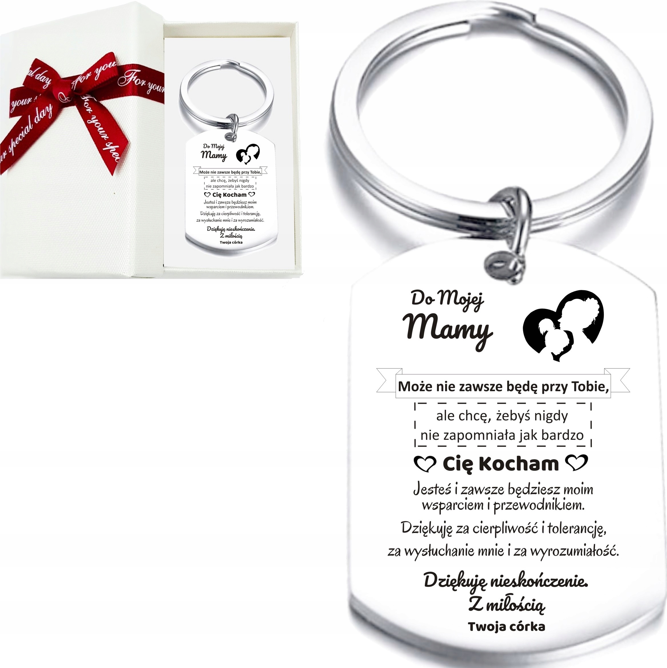 

Breloczek Zawieszka Dla Mamy Od Córki Z Grawerem