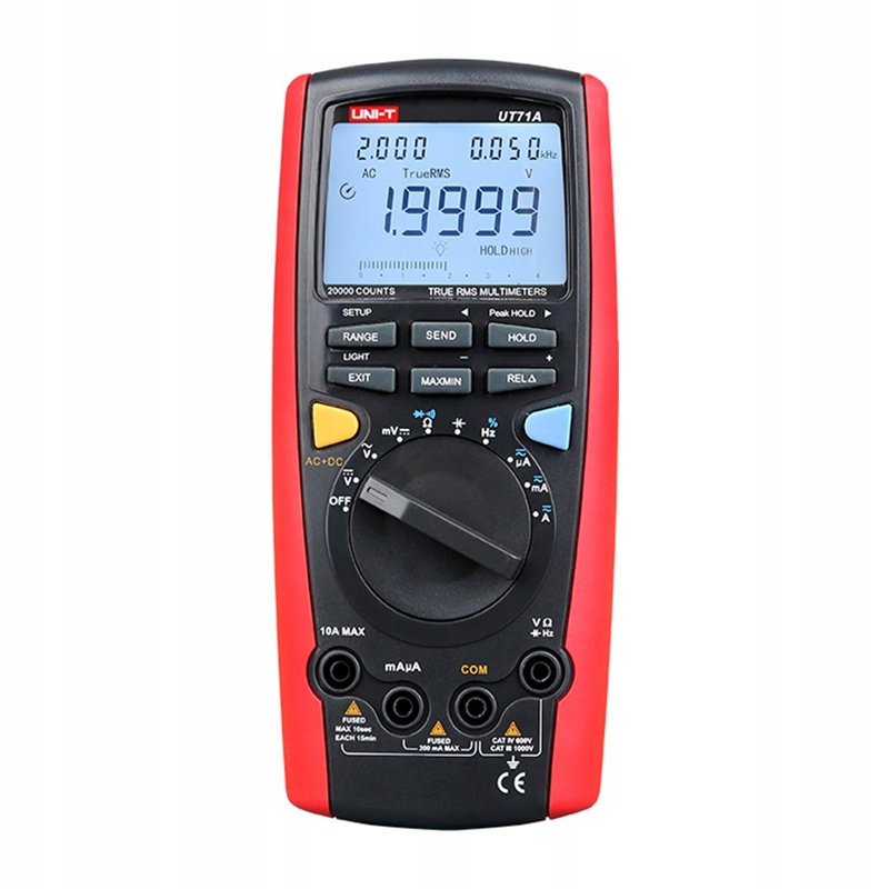 Uni-t UT71A Digitálny multimetr True Rms 20000 Usb Bluetooth Cat III 1000V Pc