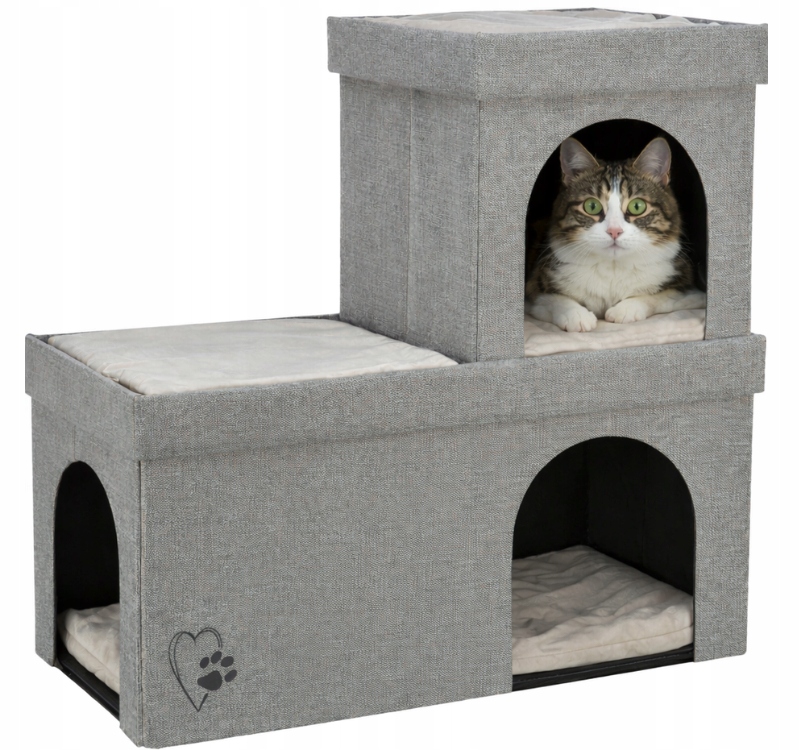 Levně Trixie Patrová budka pelíšek skládací taburet pro kočku a psa 76 cm