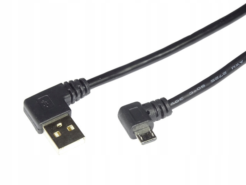 

Przyłącze wtyk micro Usb na wtyk Usb A 1m kątowe