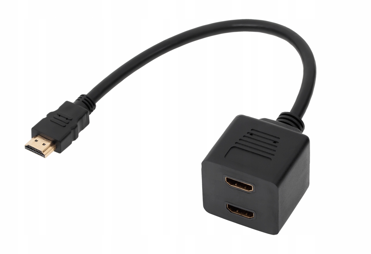 Adaptor Hdmi wtyk- 2 x gniazdo na kablu 30cm Cabletech