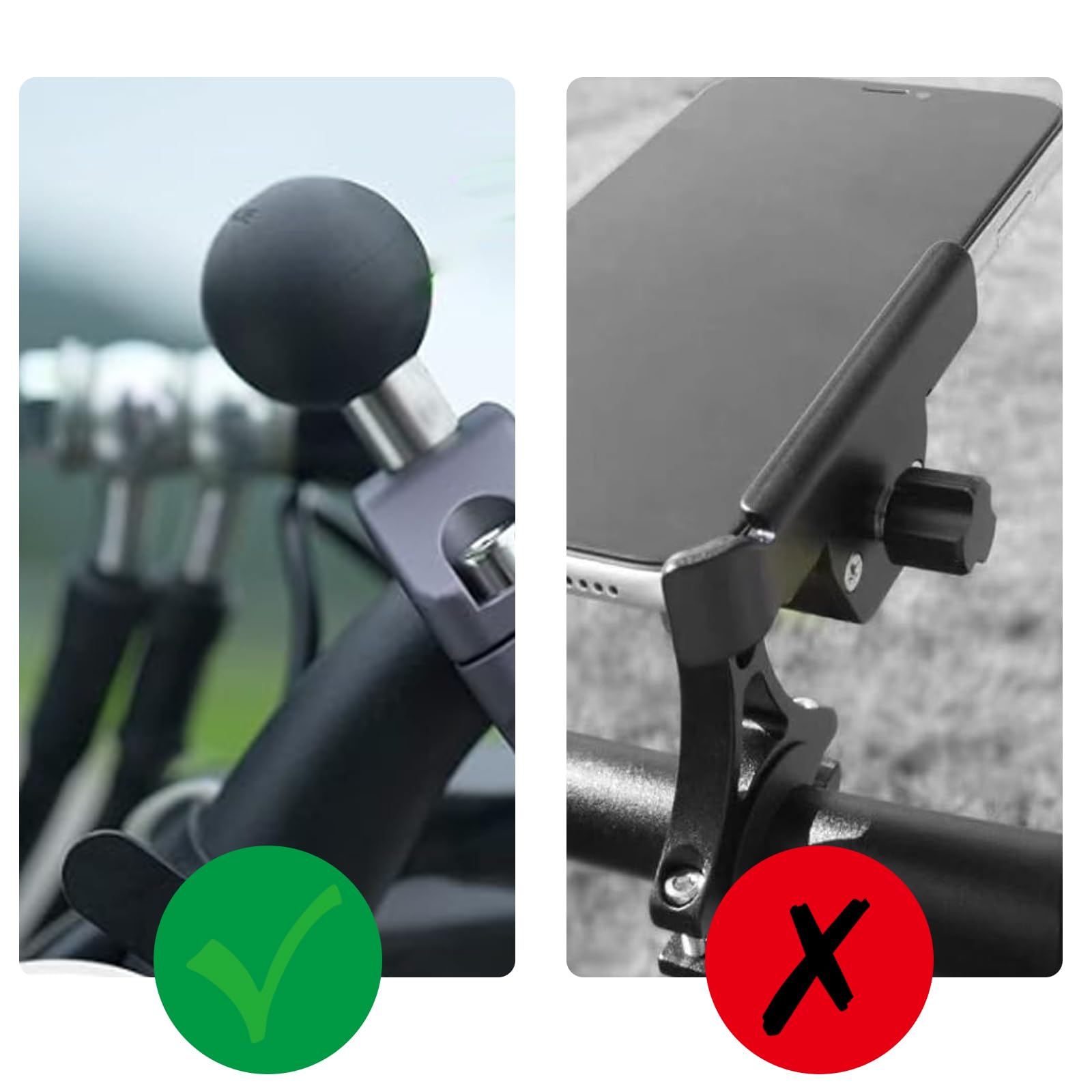 COZERI Uchwyt Kierownicy Aluminium Motocykl Rower Kamera Akcja 10-16mm — miniatura 6