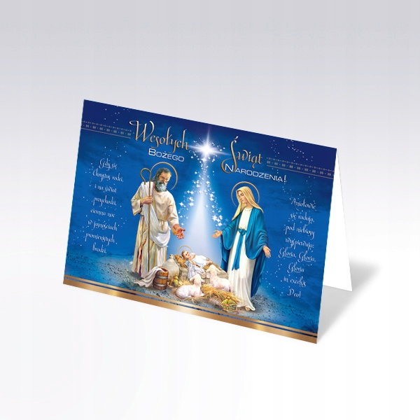 KARNET LAURKA KARTKA ŚWIĘTA BN + KOPERTA + OPŁATEK