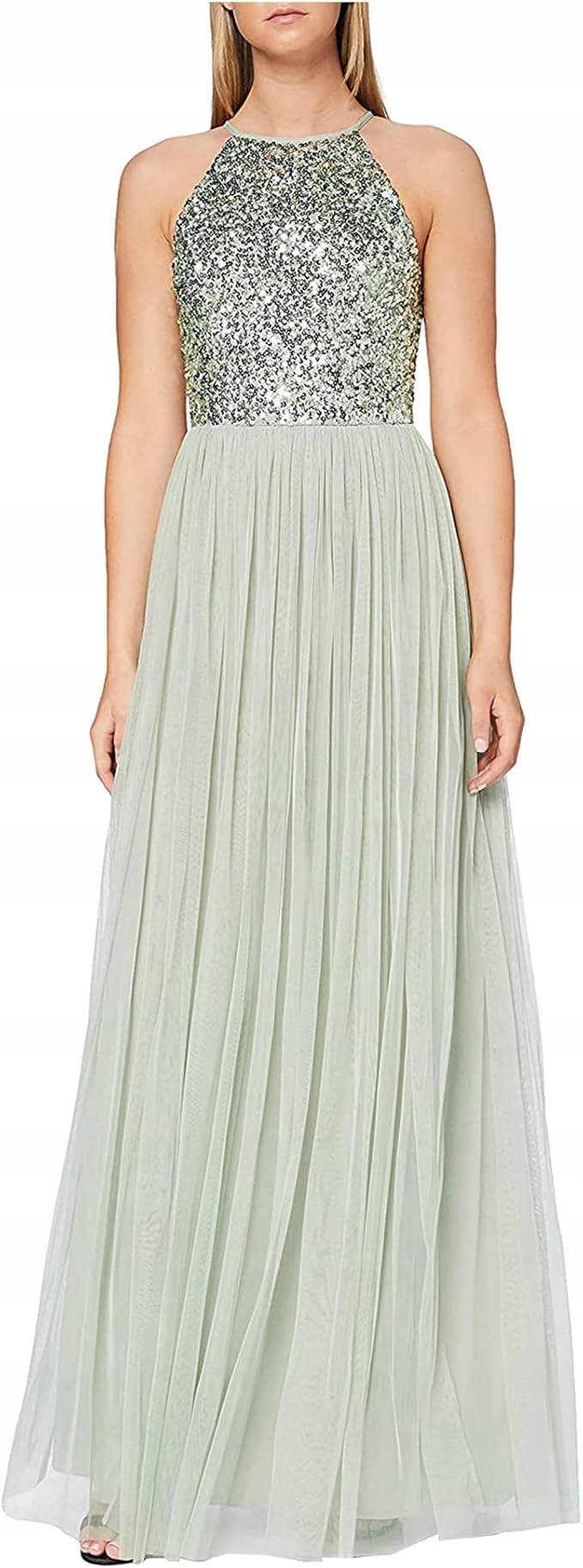 Maya Deluxe Šaty MIDI S Flitrovou Sukní A Tylovým Spodkem 50 6FA