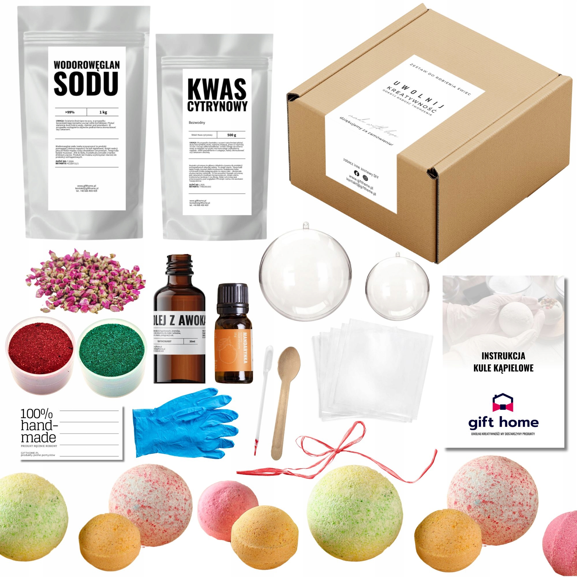 Velká kreativní sada koupelové bomby pro výrobu šumivých koulí Jako Dárek