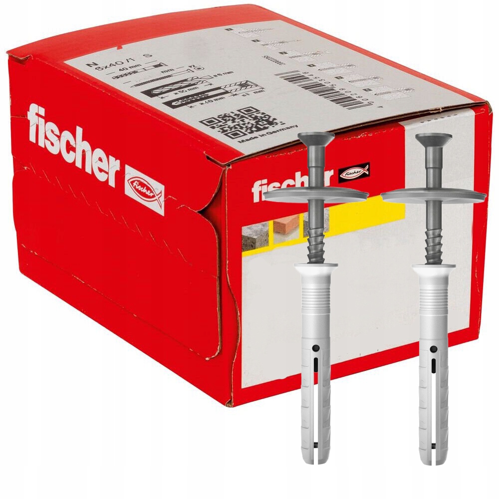 Fischer Zatĺkací kolík N 6x40/10 S D A2 so zapustenou hlavou a podložkou 50ks