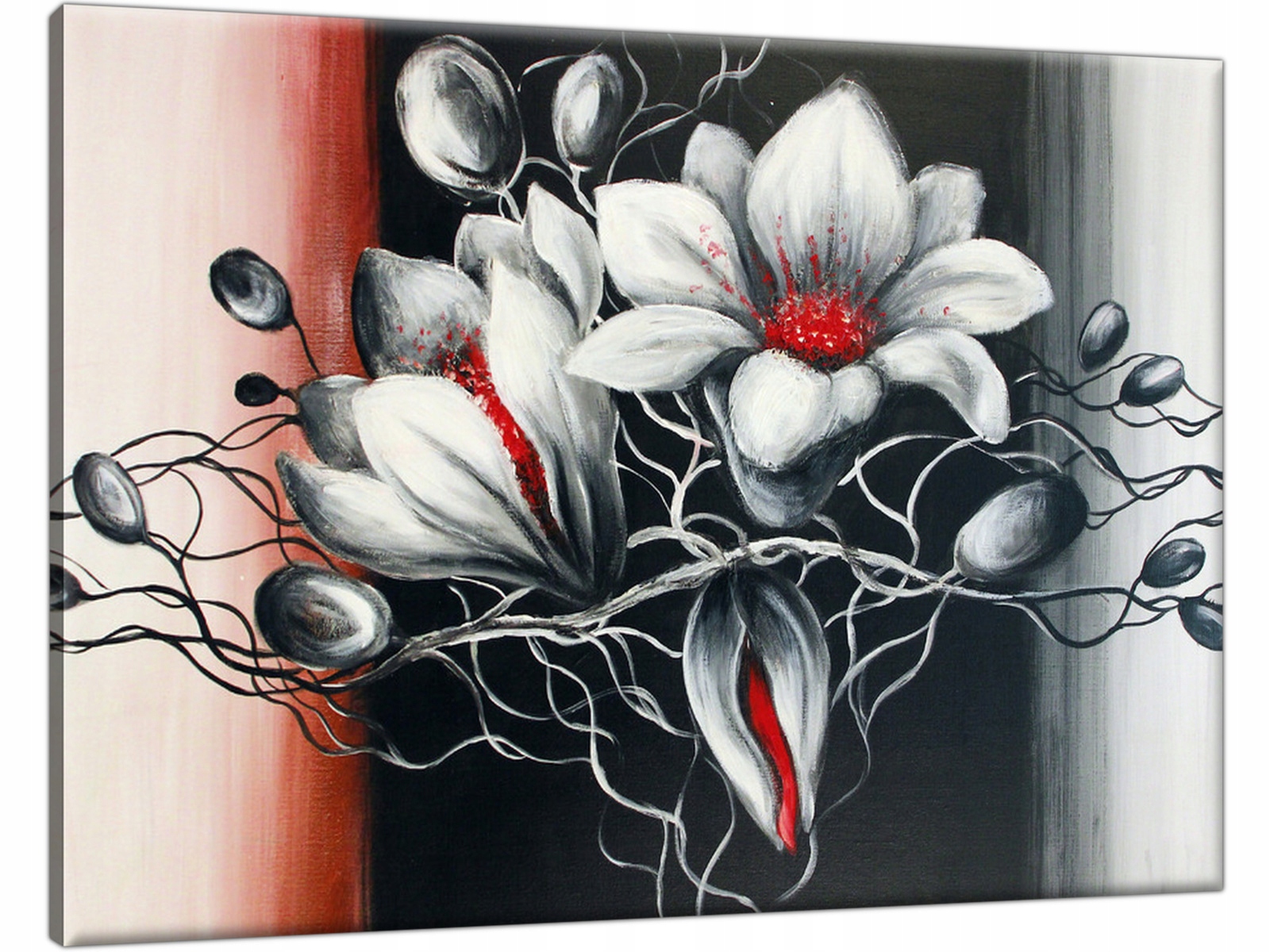 

Obraz Szare Kwiaty 70x50 Obraz do salonu do salonu