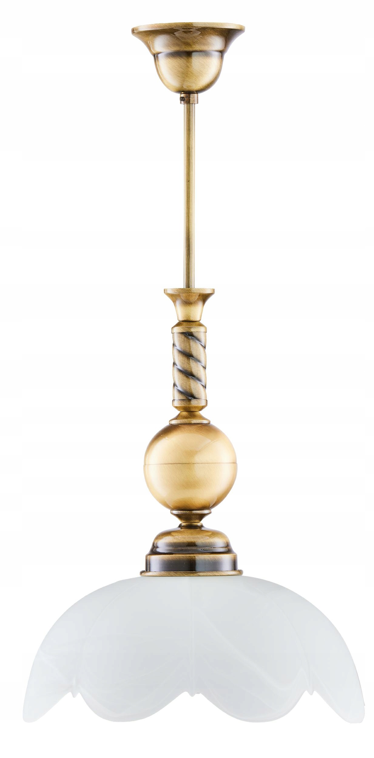 Stropná lampa Jupiter Patina Biela Sklenená Tienidlo 1xE27 Závesná lampa Dom