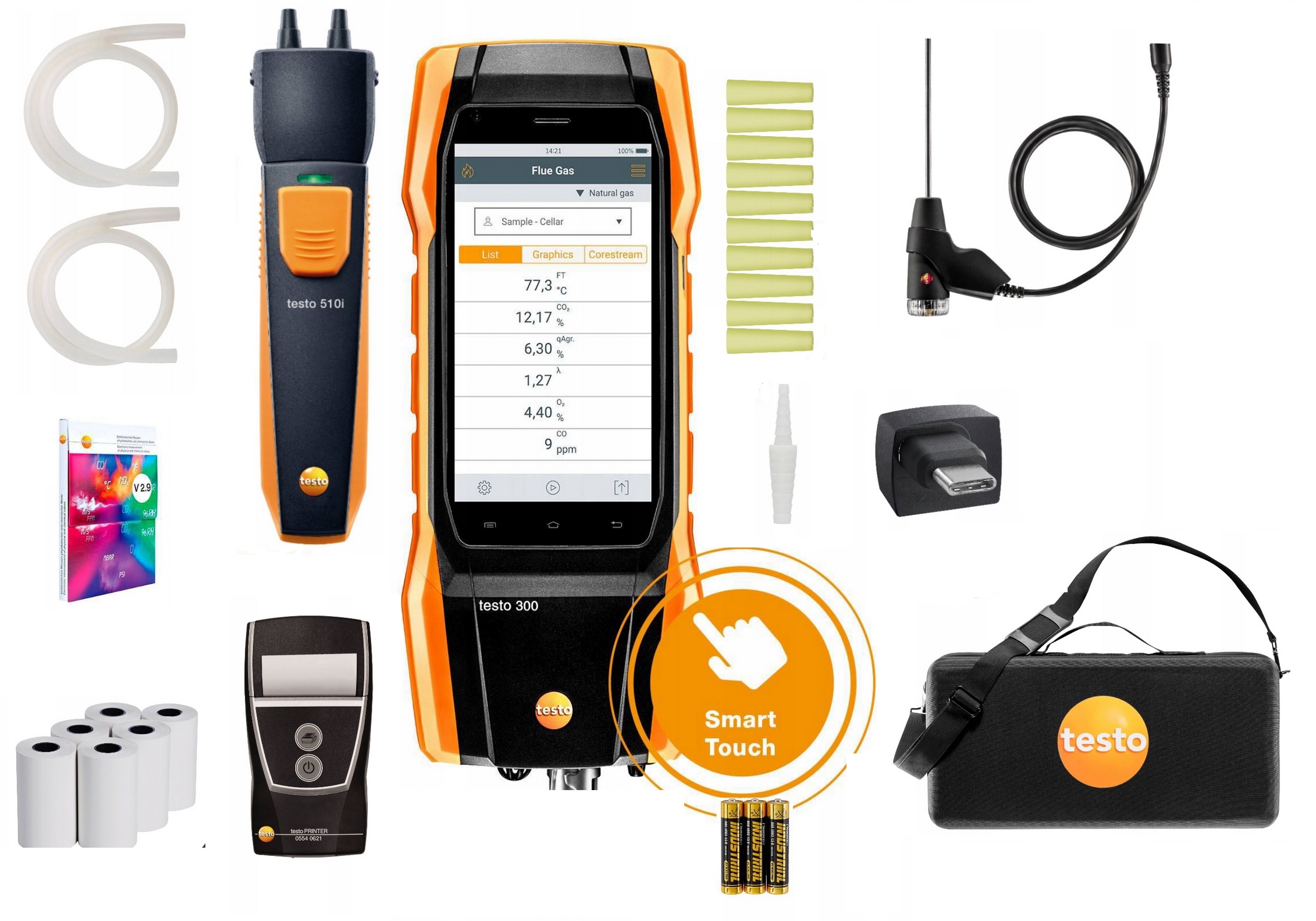 Analyzátor výfukových plynov meračom tlakového rozdielu Testo