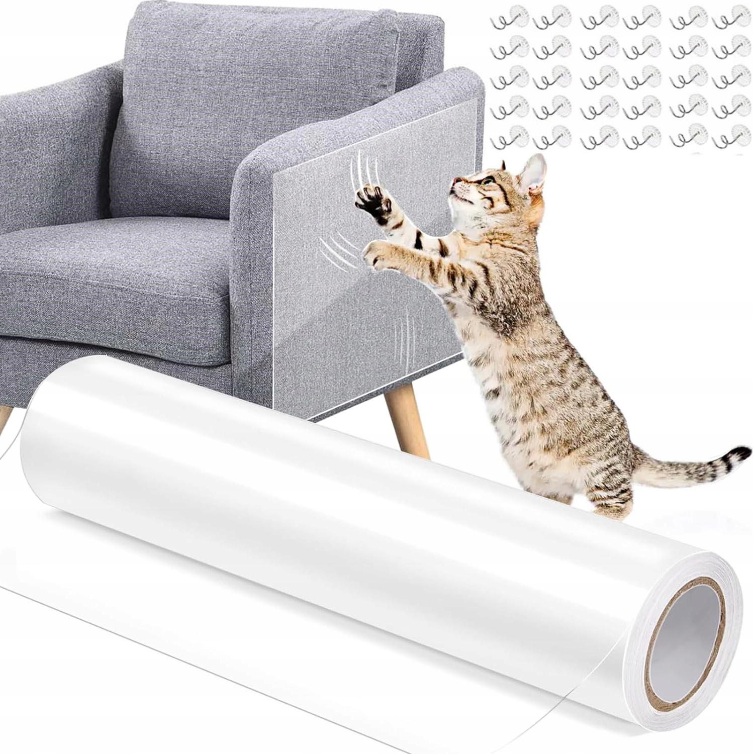 Levně Fólie Bezbarvá Dveře Nábytek Proti Poškrábání Samolepicí 20x300