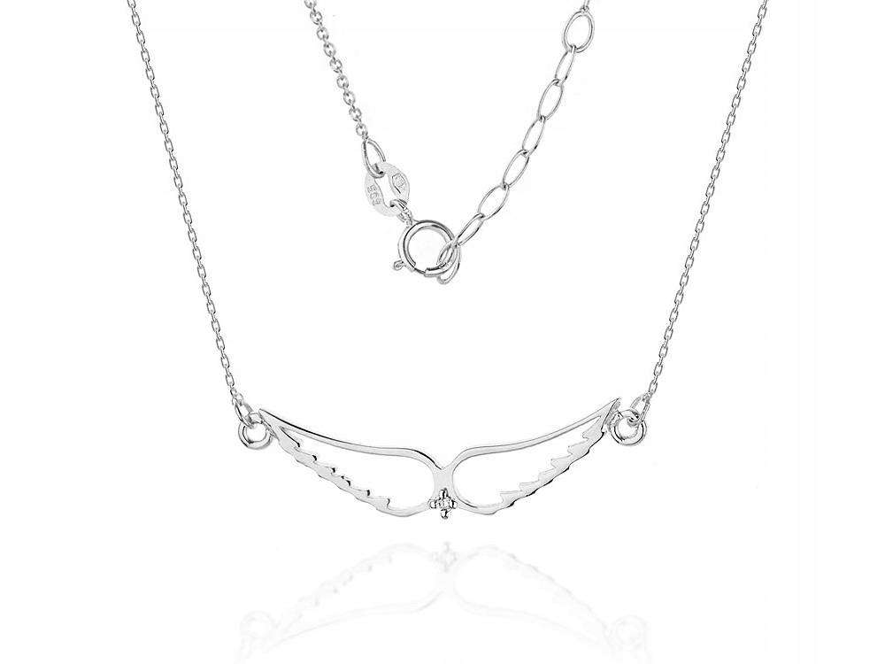 Zlatý Náhrdelník 585 Křídla S Brilianty 0,005 ct