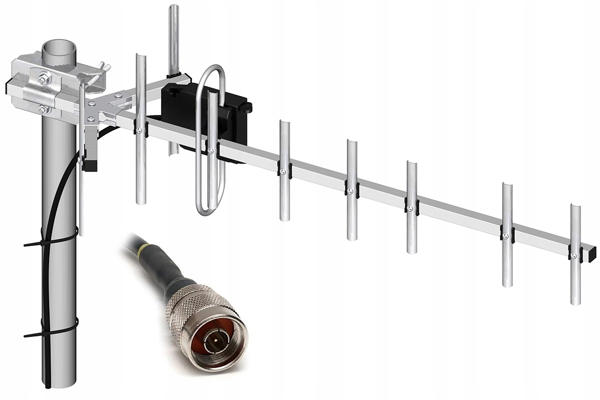 Antena Dipol ATK-10 800-980 MHz 10m wtyk N 12,8 dBi do Repeaterów Gsm