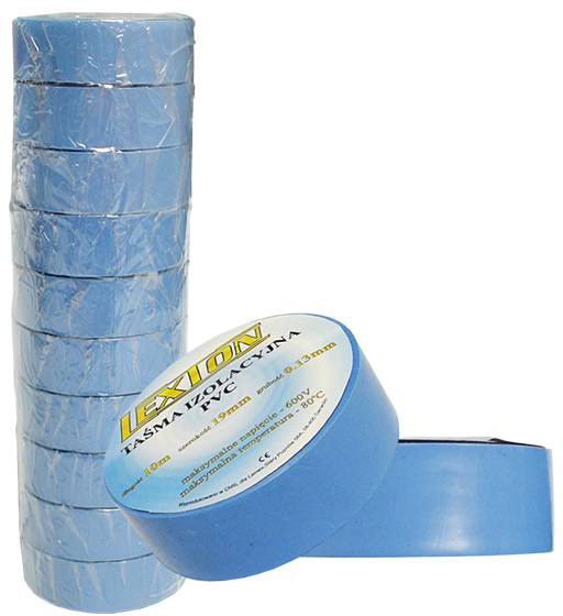 

Taśma izolacyjna Pvc zestaw 10szt niebieska 19x10m