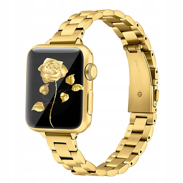Złota bransoleta do Apple Watch 38mm, 40mm, 41mm Wytrzymała i Stylowa