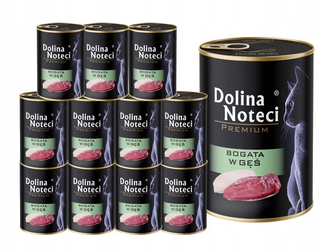 Dolina Noteci Premium mokré krmivo pro kočky bohaté na husy 12x400 g
