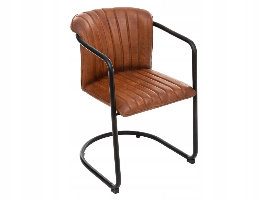 Stolička pre jedáleň Kavi, prírodná koža