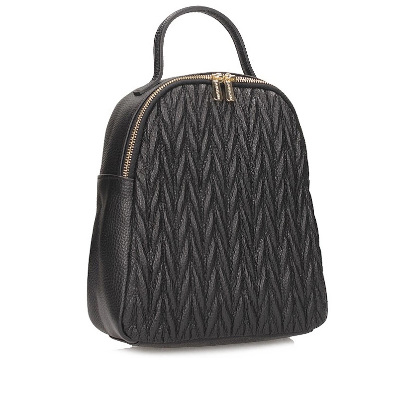 Dámský kožený Batoh Toscanio F231, italský, Černý