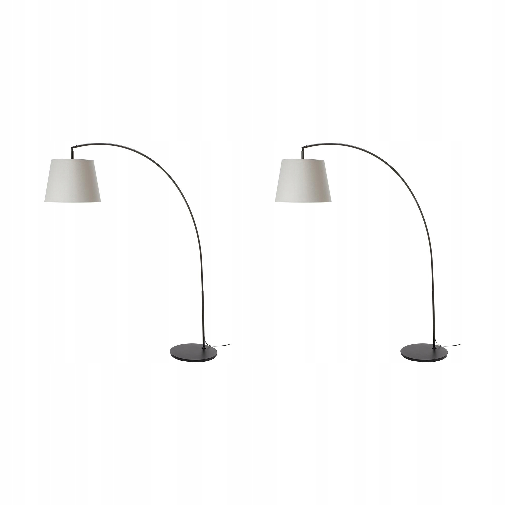 2 szt. Lampa podłogowa łuk jasnoszara Skottorp Skaftet