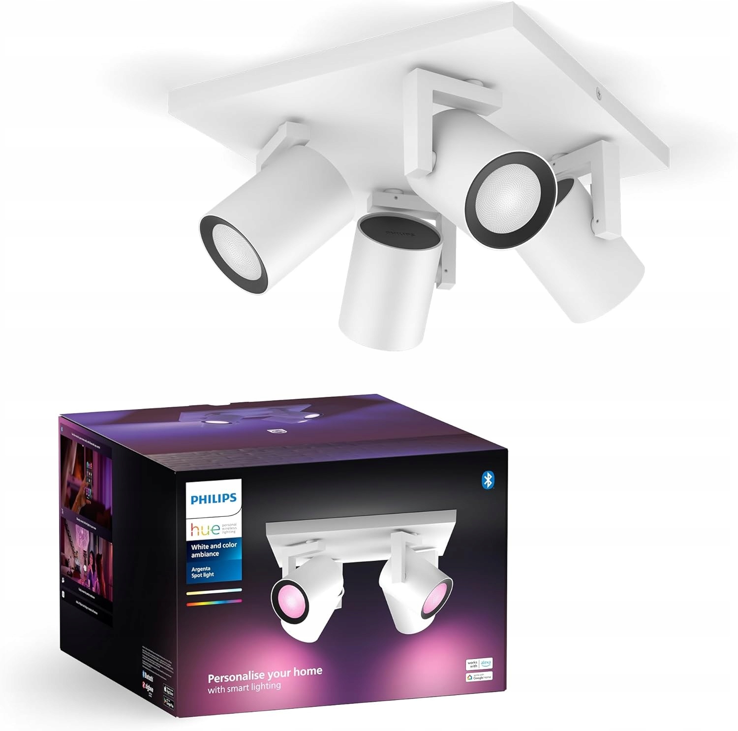 Led stropná lampa Philips Hue Argenta Reflektor Rgb Tw Inteligentná Smart