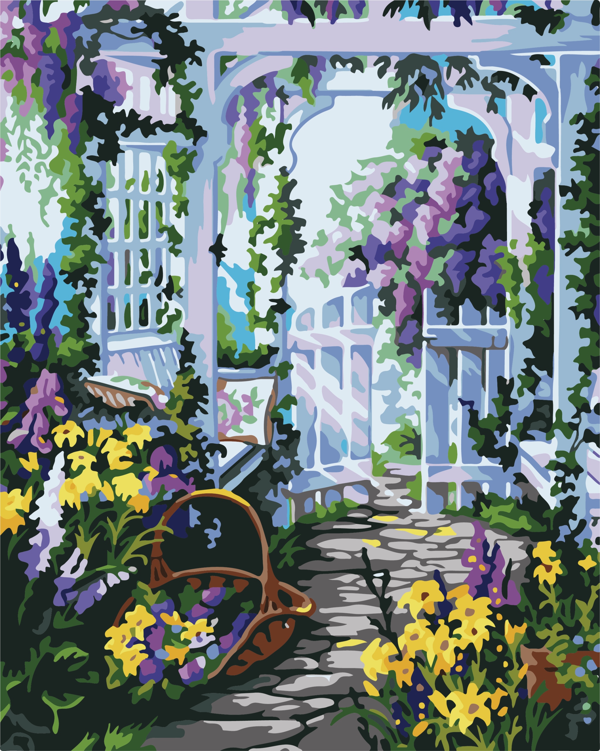 Malování podle čísel Levandulová zahrádka 40x50cm